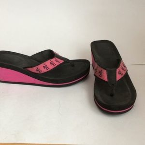 Ralph Lauren wedge flip flops